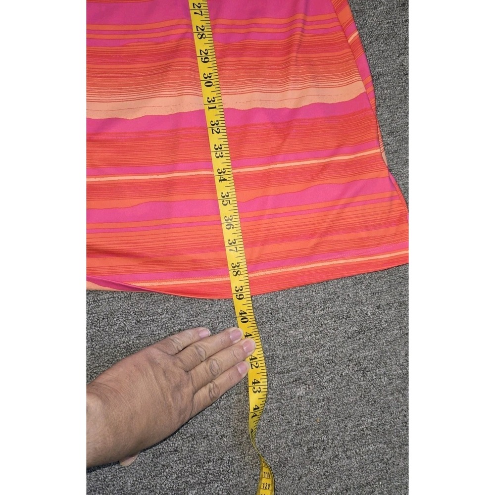 Columbia Women's Large Chill River Printed Dress Orange Stripes Size 1X - Picture 8 of 8
